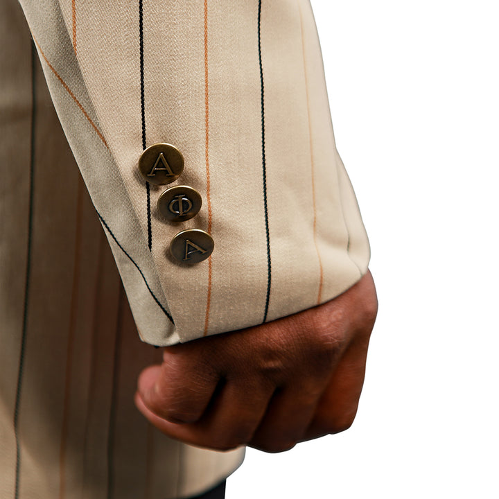 Alpha Phi Alpha Khaki Pinstripe Blazer